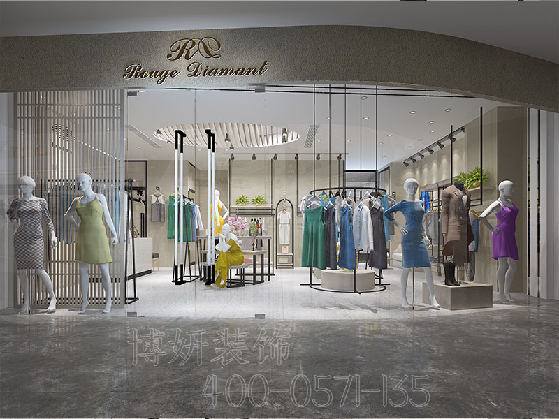 杭州女装店装修设计-装修效果图 3