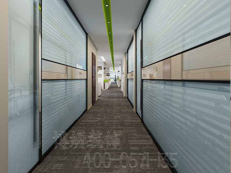 杭州清新风格办公室装修案例-效果图 4