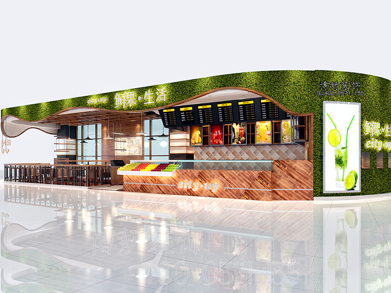 杭州果汁店铺装修设计 -装修效果图 2