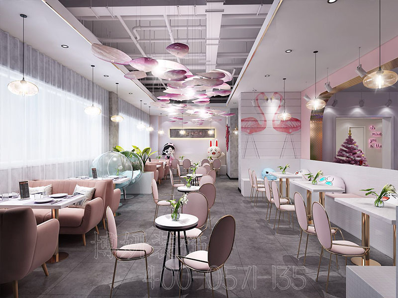 杭州网红面包店装修设计-案例效果图 2