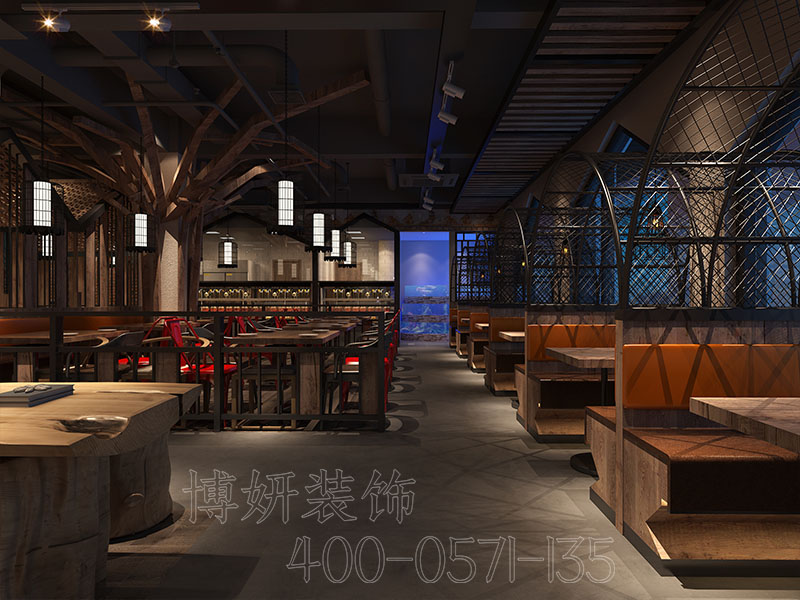 杭州海鲜餐厅装修设计-案例效果图 4