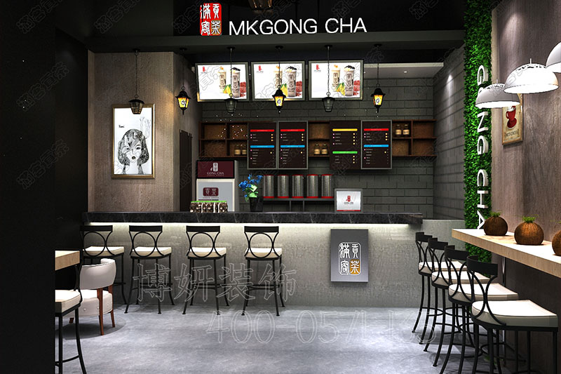 茶饮店装修设计,奶茶店案例效果图 茶饮店装修设计,奶茶店案例效果图