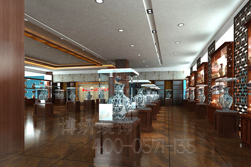 杭州瓷器展厅装修设计-瓷器展厅装饰案例效果图 2