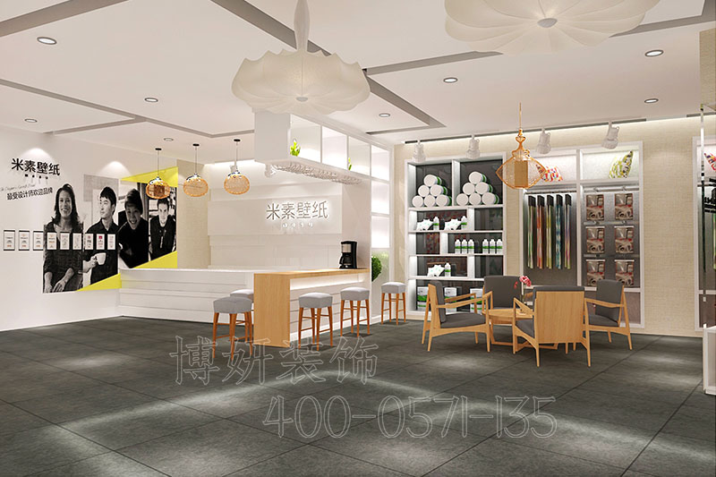 杭州壁纸展厅装修设计-壁纸展厅装饰案例实景图