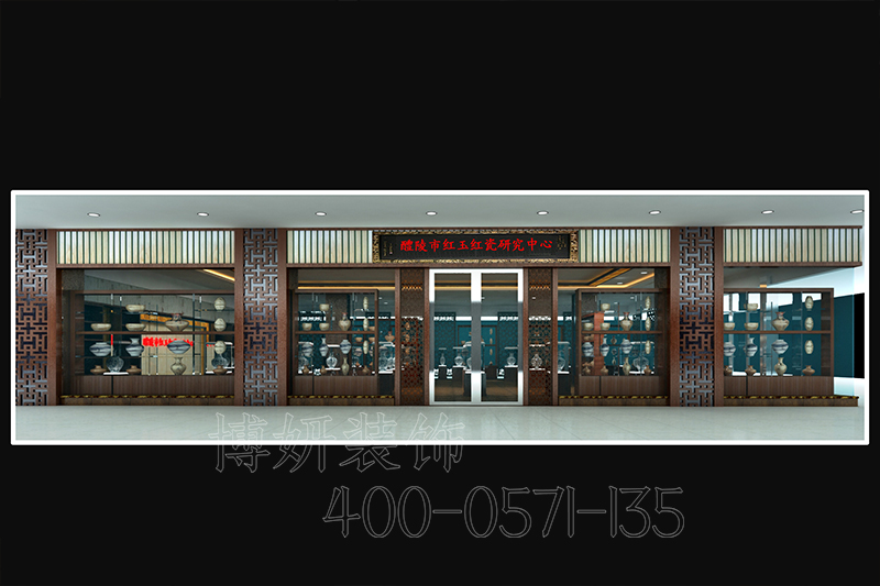 杭州瓷器展厅装修设计-瓷器展厅装饰案例效果图 4