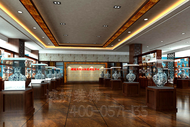 杭州瓷器展厅装修设计-瓷器展厅装饰案例效果图 3