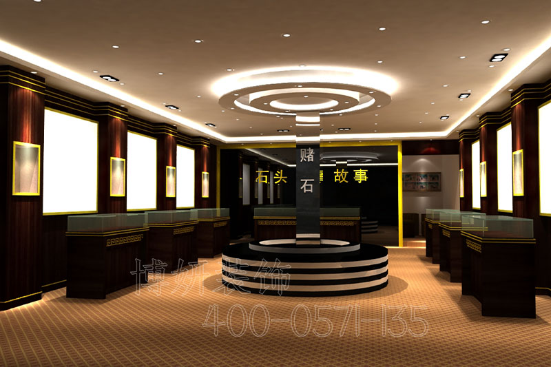 杭州西湖黄金珠宝店装修-黄金珠宝店设计案例图