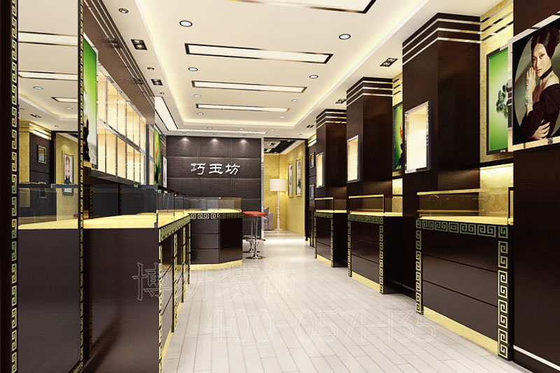 杭州西湖黄金珠宝店装修-黄金珠宝店设计案例图 3