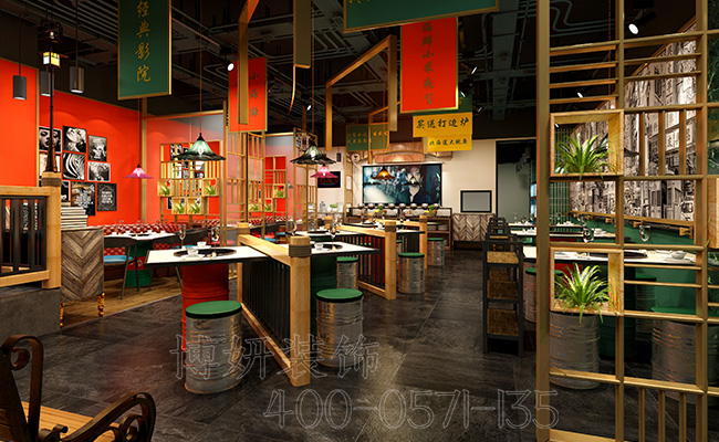 杭州火锅店装修装饰-火锅店怎么装饰好看? 4