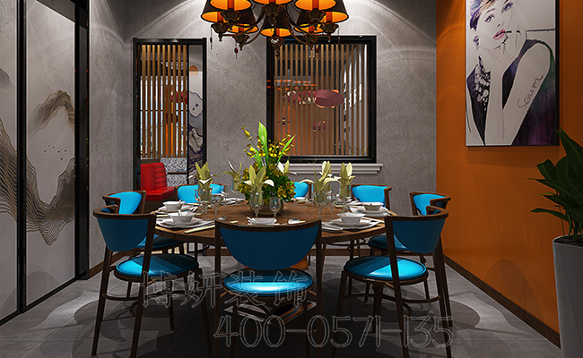 杭州火锅店装修设计-火锅店设计实景图册 5