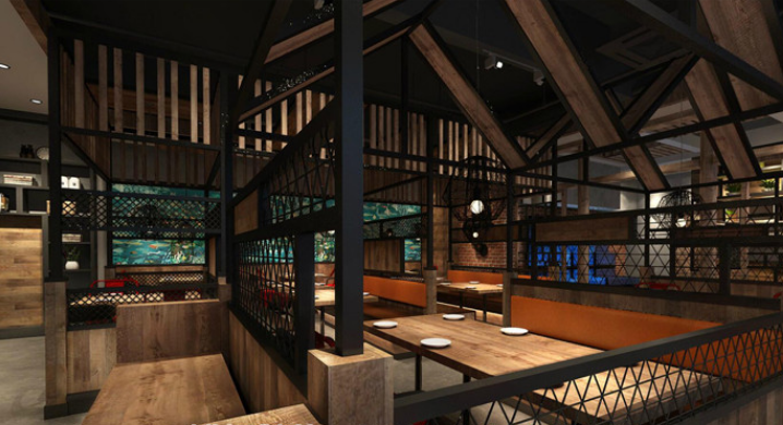 杭州专业中式餐厅装修设计,杭州纯粹的中式餐厅装修效果,杭州餐厅装修公司哪家好