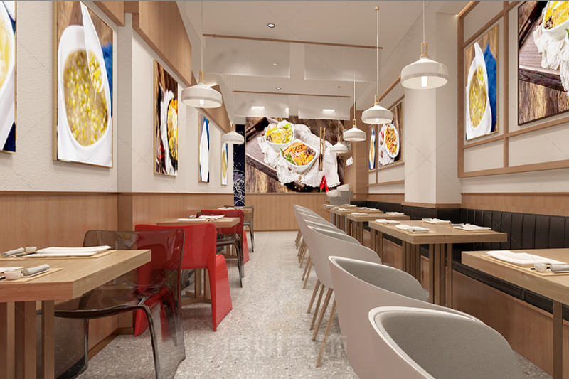 杭州西环肥牛装修设计-专业餐饮店铺设计效果案例 3
