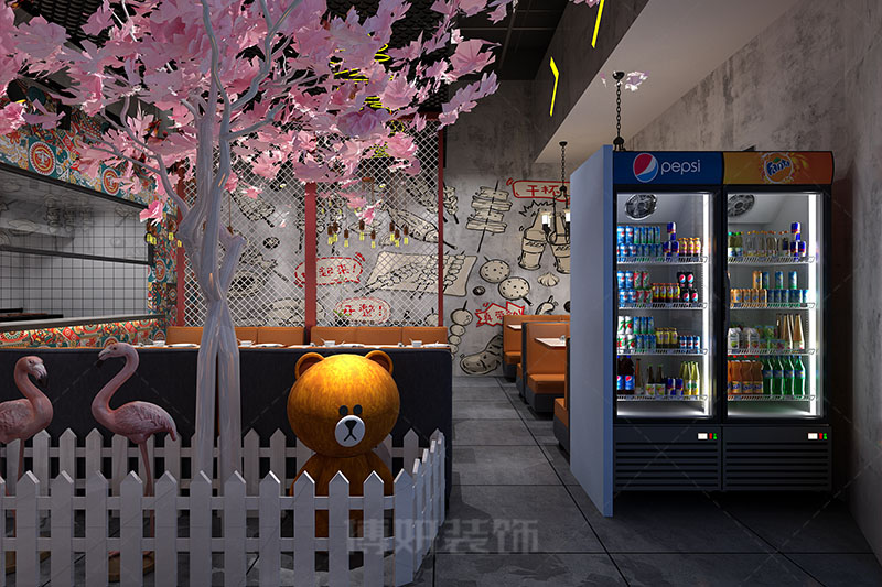 杭州放心的餐饮专卖店设计案例,杭州专业餐饮空间装修设计公司,杭州餐饮店装修效果