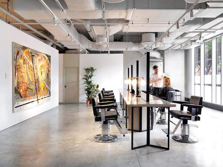 杭州口碑好的美发店装修图片,杭州美发店装修设计公司,杭州美发店设计效果案例
