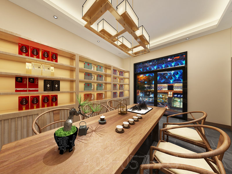 杭州茶叶店装修选择博妍装饰，清茶飘香，灵韵幽然，一起以茶会友！