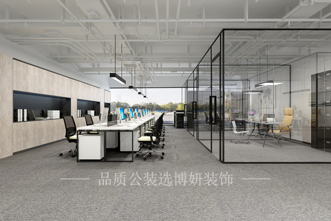 杭州老板办公室设计布局,杭州办公室装潢设计公司,杭州办公室装修效果图,杭州装修公司