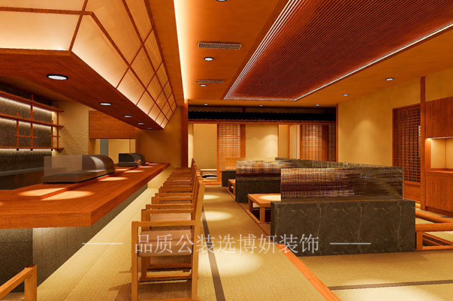 杭州日式餐厅装修风格特点,杭州日式餐厅装潢设计公司,杭州日式餐厅装修效果图,杭州装修公司